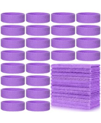 Kids Athletic Terry Cloth Headbands, 24-Piece Set