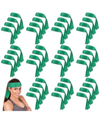 50 Pack Tie Headbands Moisture Wicking Athletic Sports Bands for Workout Running Basketball Tennis