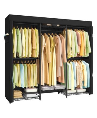 Garment Rack with Clothes Hanging Storage for Bedroom and Dressing Room
