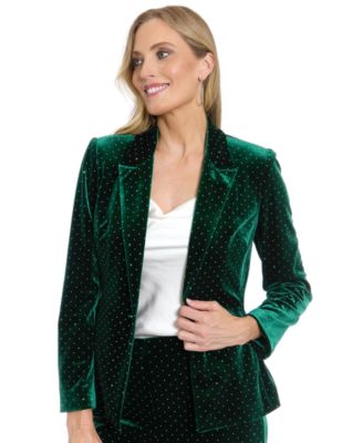 Women's Velvet Embellished Blazer