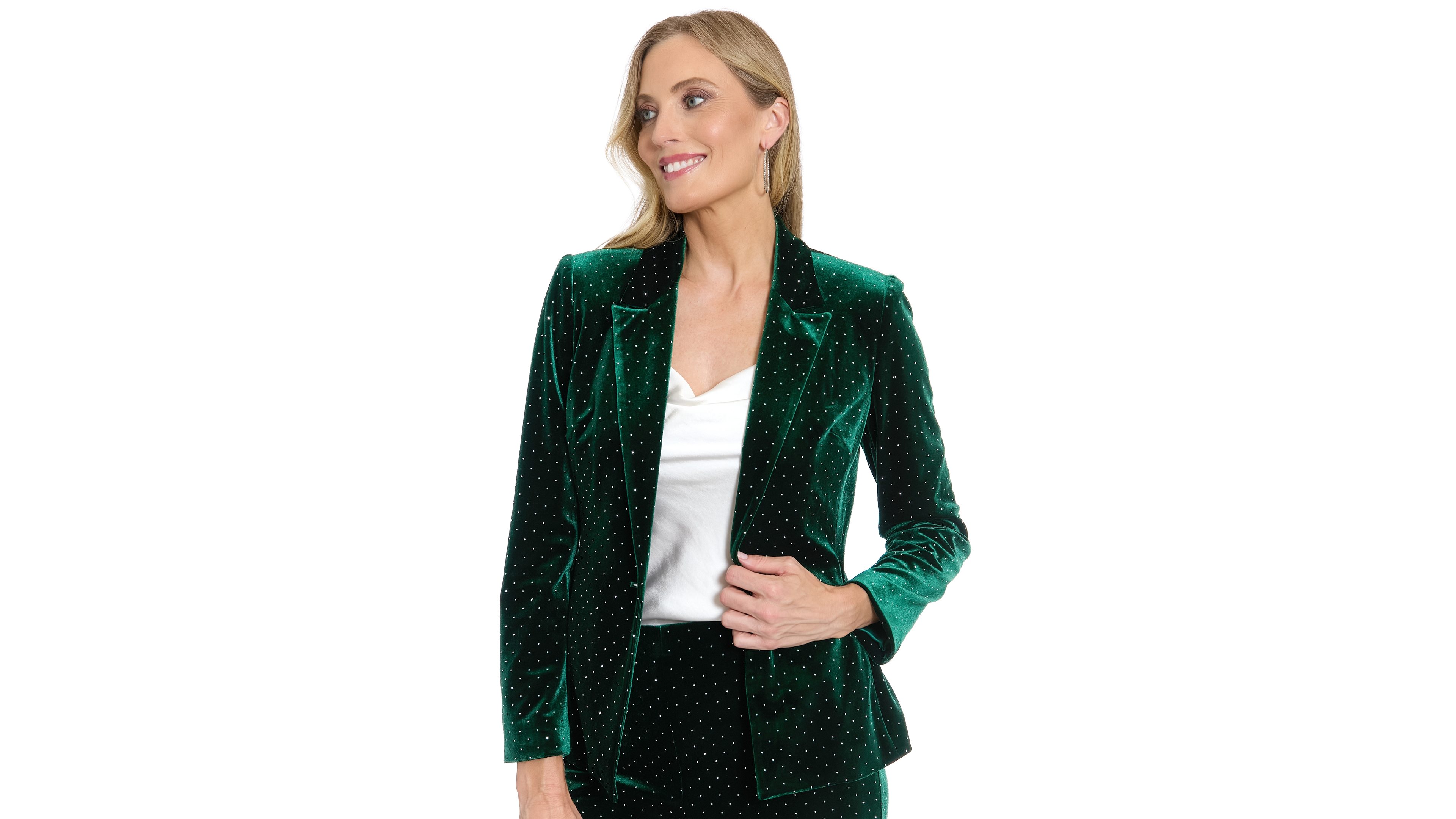 Muse Women's Velvet Embellished Blazer