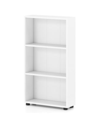 42 Inch 3-Tier Bookcase with Anti-Tipping Kit and Round Feet