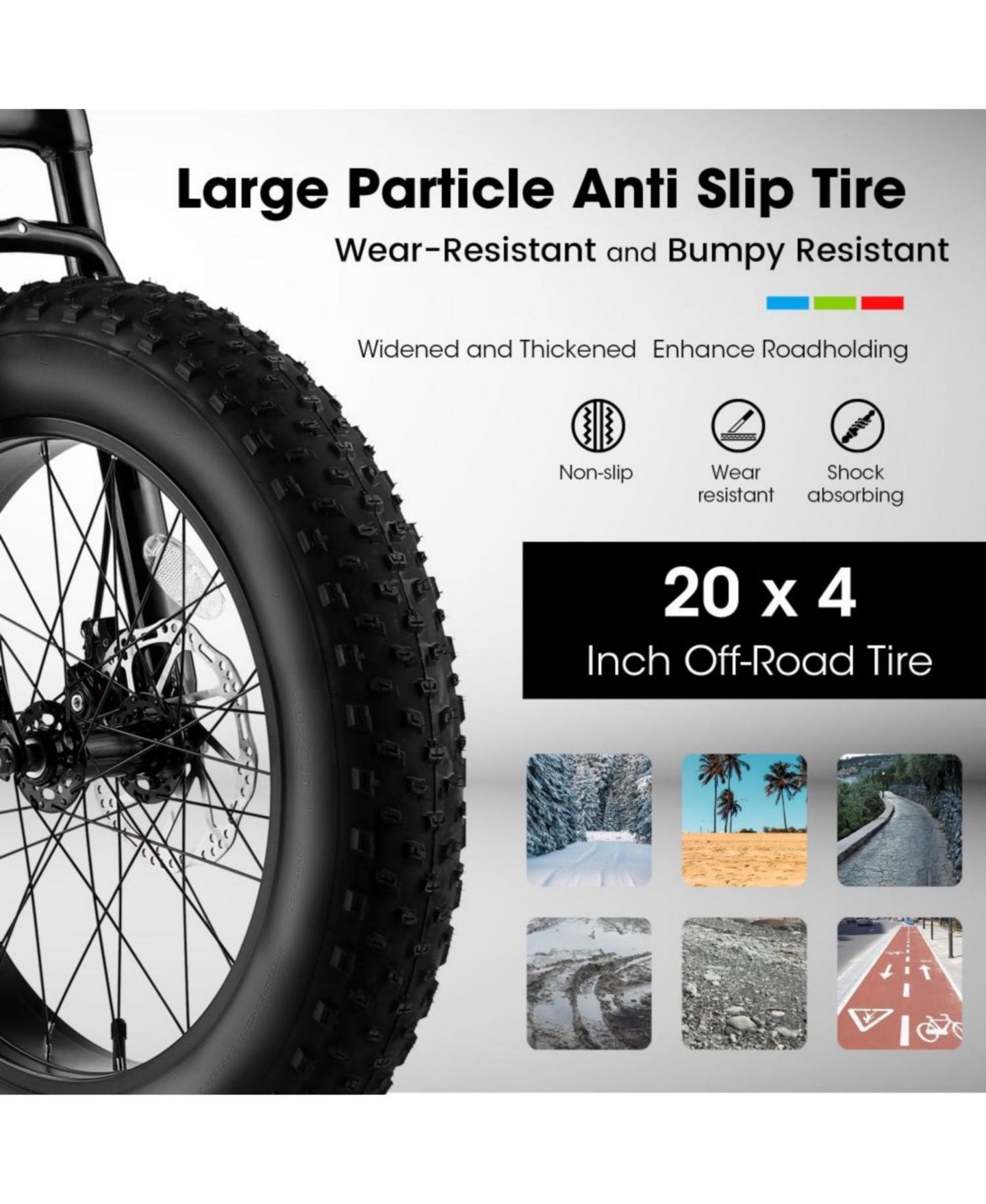 Детская игрушка ECHTPeak 20 Inch Mountain Bike High Carbon Steel with Disc Brakes and Front Suspension, Ages 8-10 Years, цвет: Зелёный — фото 6