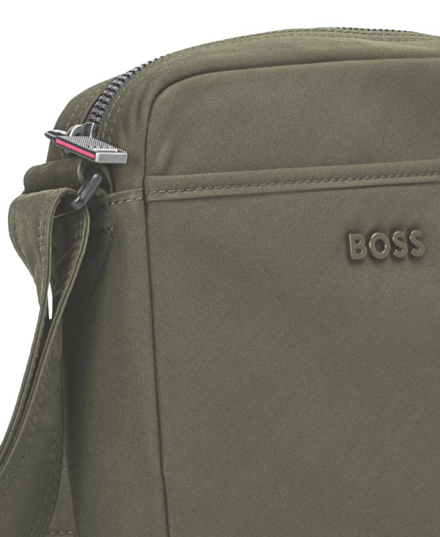 Мужская сумка через плечо Hugo Boss Eryk с регулируемым ремнём, цвет: Яркий зелёный — фото 2