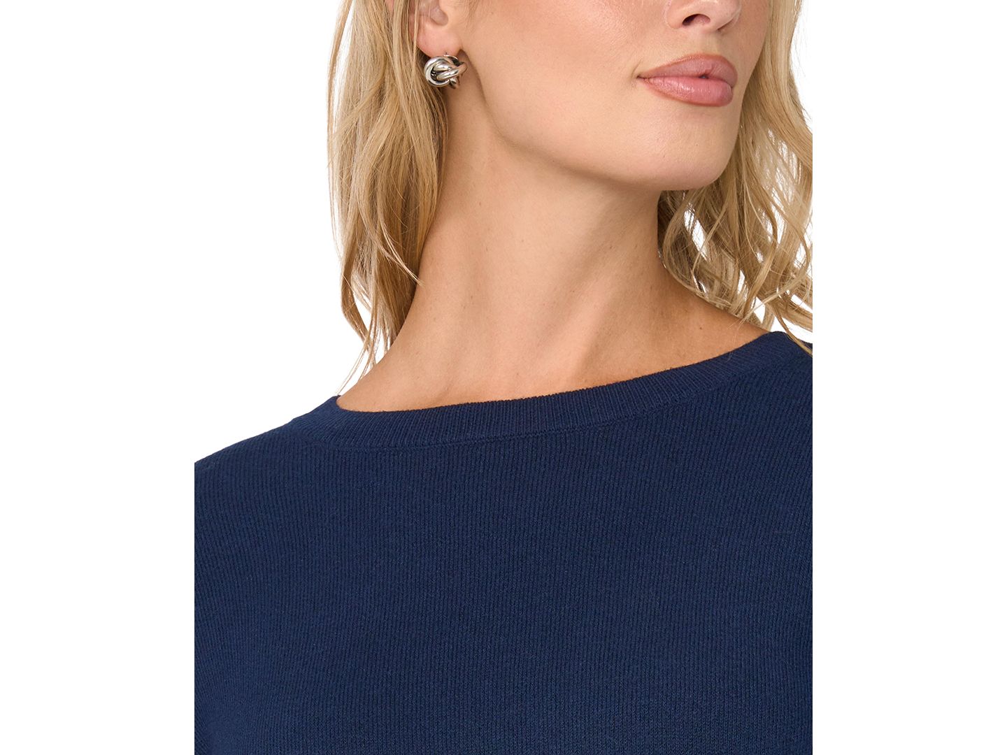 Женское платье Vince Camuto Crewneck Long-Sleeve Midi, цвет: Тёмно-синий — фото 6