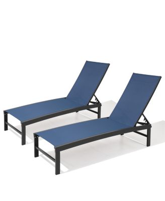 Outdoor Patio Adjustable Chaise Lounge Chairs