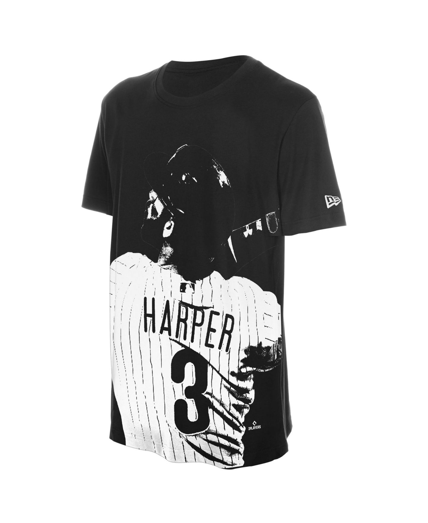 Мужская футболка New Era Bryce Harper Black Philadelphia Phillies Oversized Graphic — фото 1