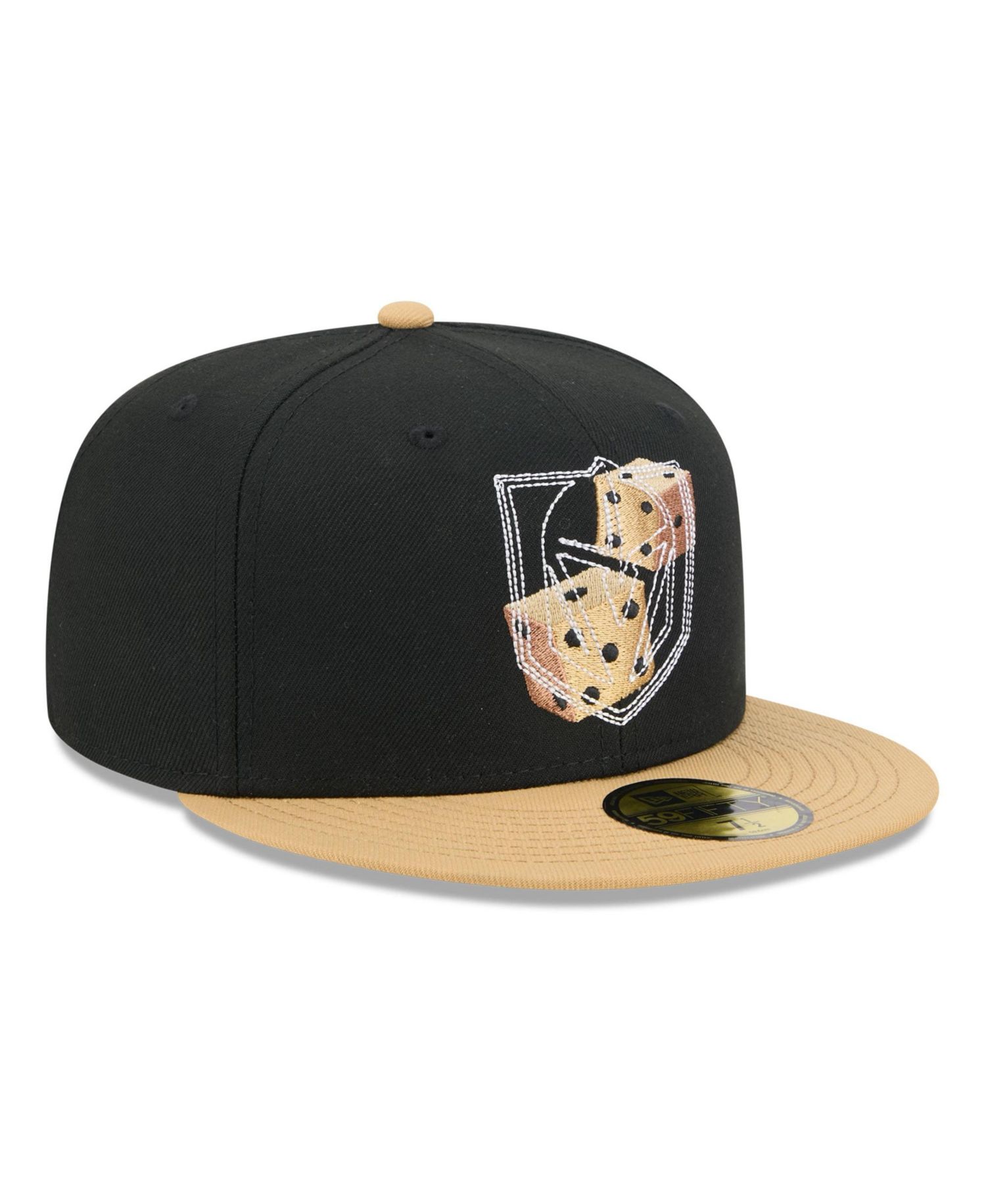 Men's Black/Gold Vegas Golden Knights City Icon Stitched Overlay 59FIFTY Fitted Hat