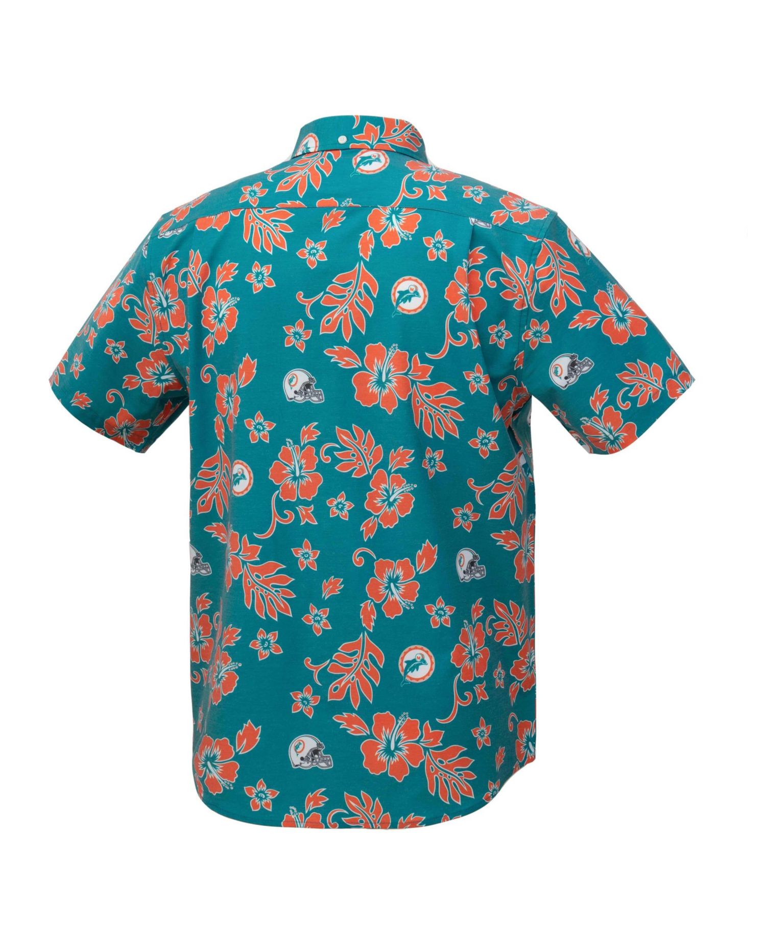 Men's Aqua Miami Dolphins Kekai Performance Button-Down Top