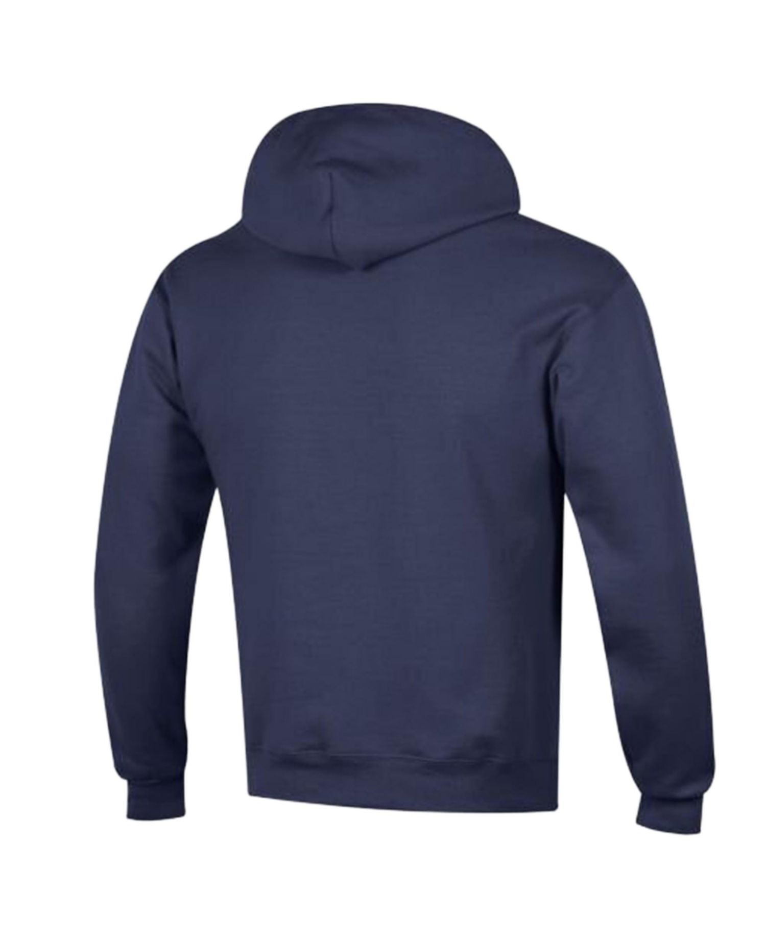 Men's Navy Denver Broncos Powerblend Arch over Logo Hoodie