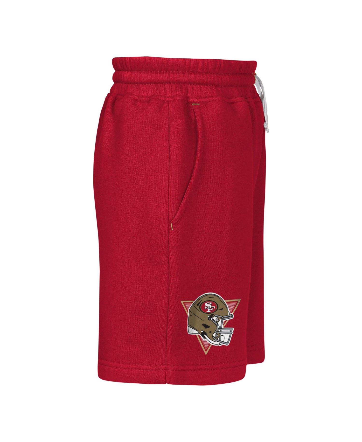Big Boys and Girls Scarlet San Francisco 49ers Audible Fleece Shorts
