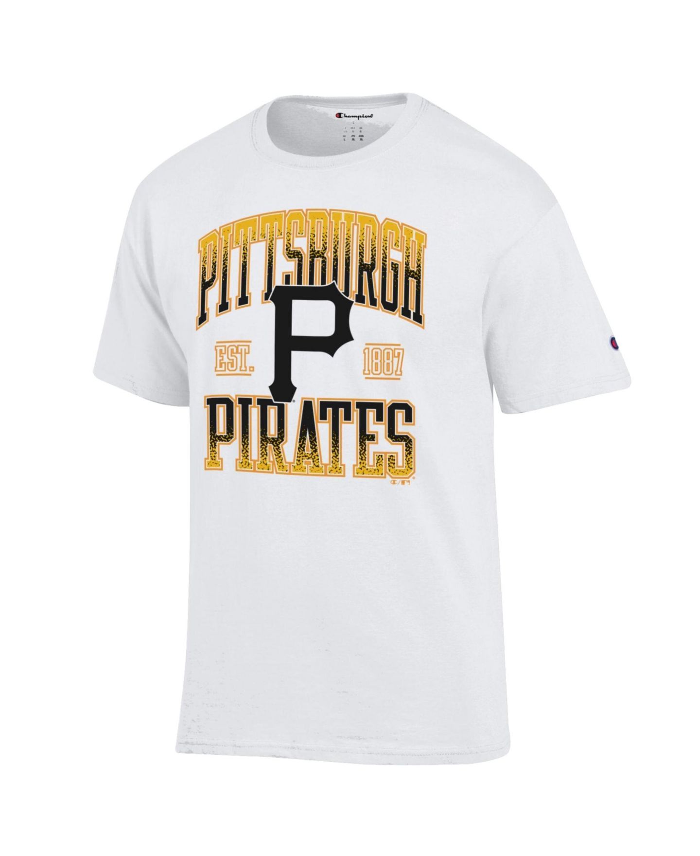 Мужская футболка Champion White Pittsburgh Pirates Team Name — фото 3