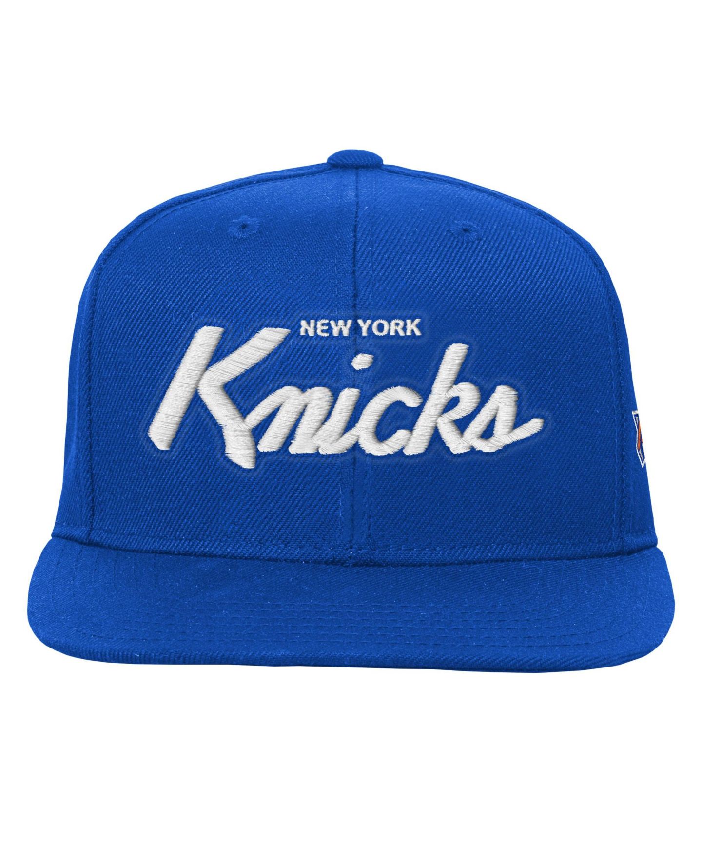 Детская кепка Mitchell & Ness Royal New York Knicks Head Coach Flat Brim Snapback Hat — фото 3