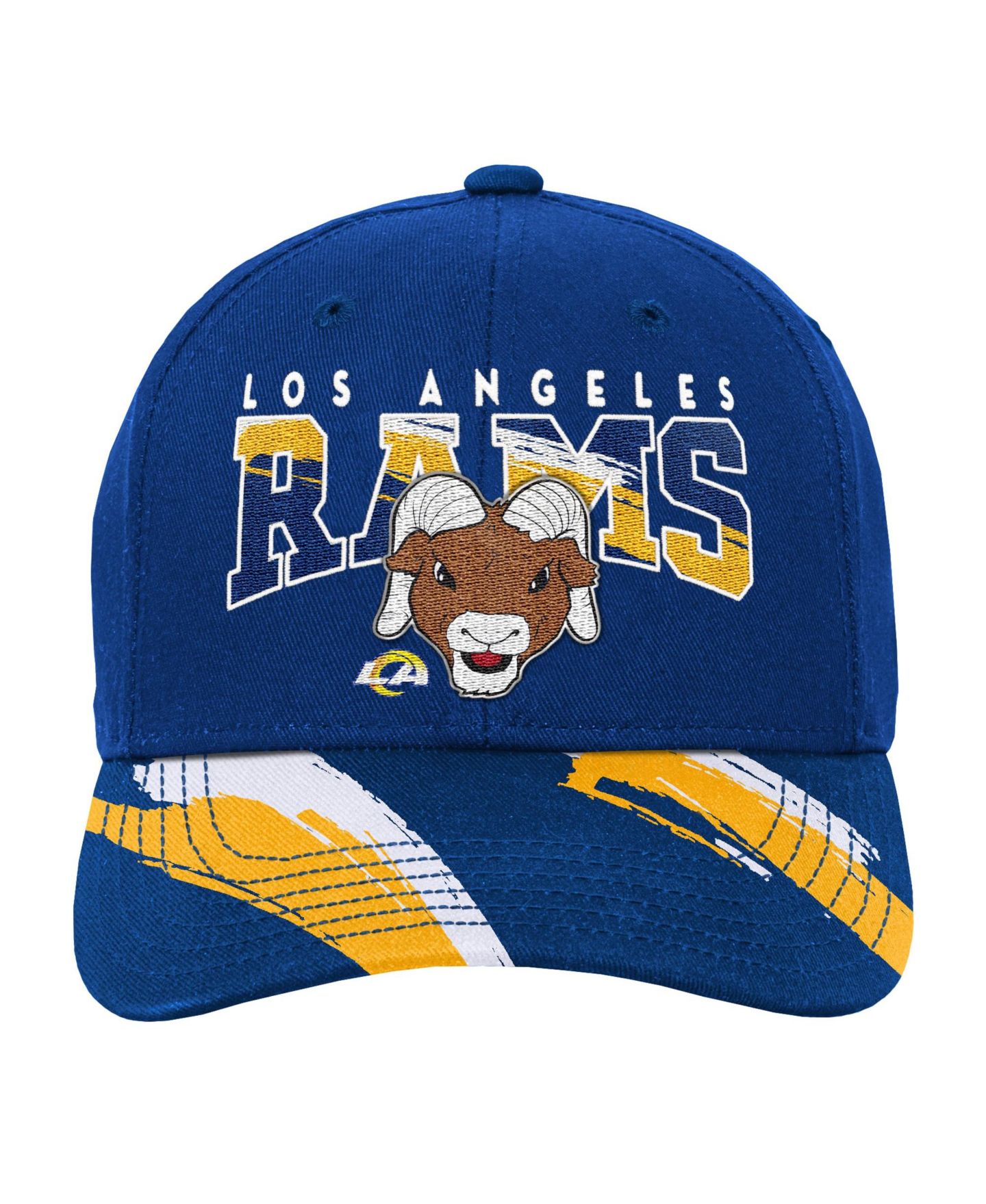 Детская кепка Mitchell & Ness Royal Los Angeles Rams Big Head Pro Crown Snapback Hat — фото 3