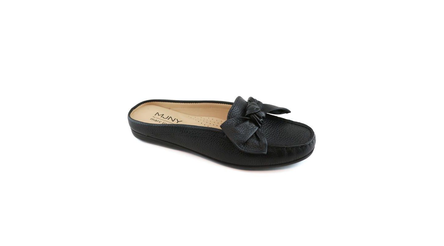 Женские сабо Marc Joseph New York Diane St Slip On Comfort Bow Mule, цвет: Чёрный — фото 1