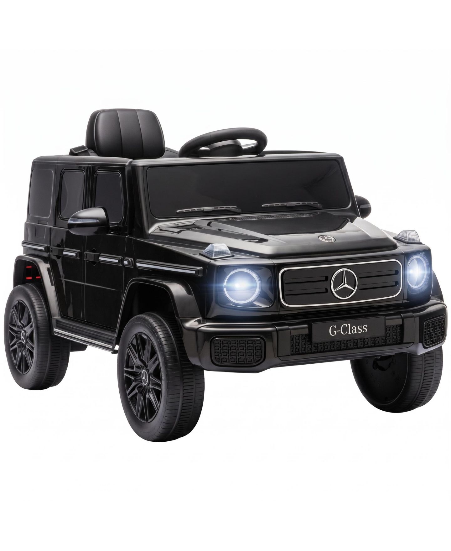 Детская игрушка Qaba Licensed Mercedes-Benz G580 12V Remote Control Ride-On Car, 66 lbs Capacity, 3–8 лет, цвет: Чёрный — фото 1