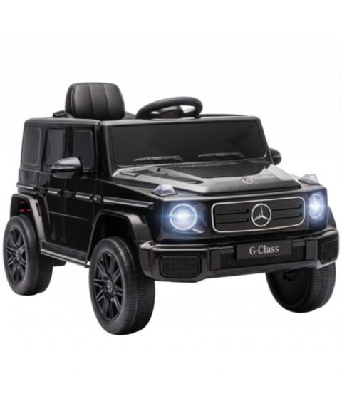 Детская игрушка Qaba Licensed Mercedes-Benz G580 12V Remote Control Ride-On Car, 66 lbs Capacity, 3–8 лет, цвет: Чёрный