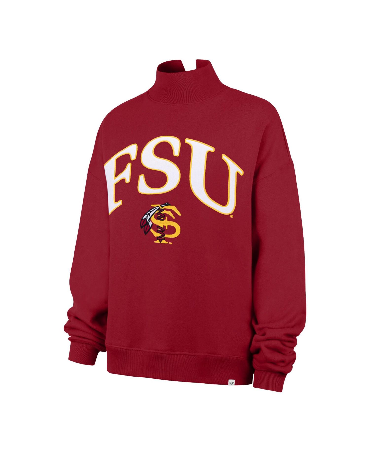 Women's '47 Garnet Florida State Seminoles Mock Neck Sweatshirt