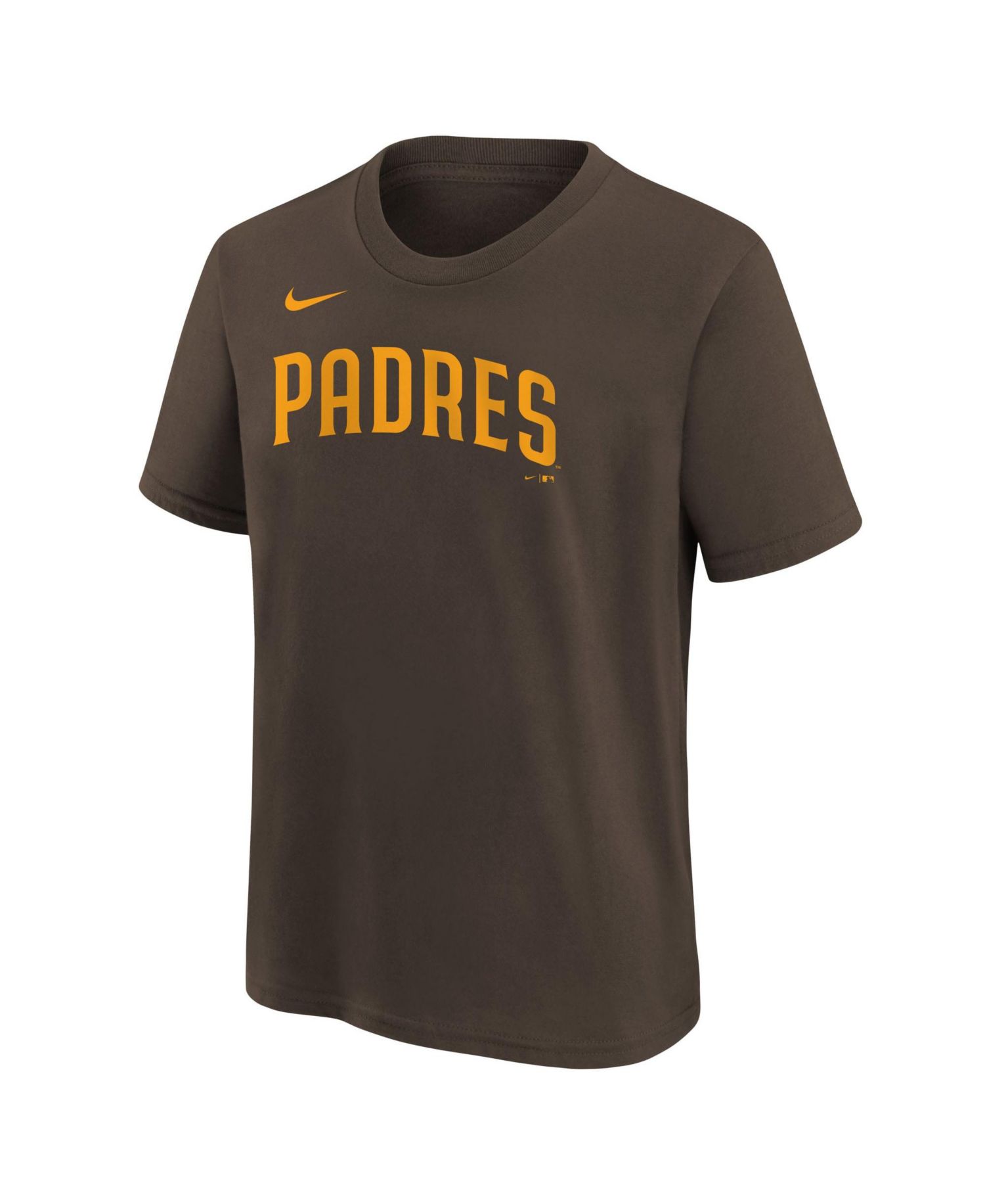 Big Boys and Girls Brown San Diego Padres Wordmark T-Shirt