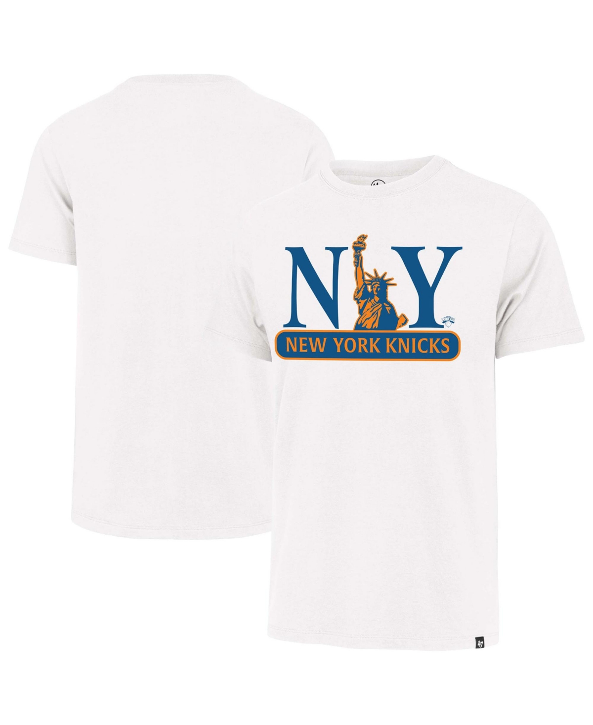 '47 Brand Men's White New York Knicks Statue Of Liberty Franklin T-Shirt - White
