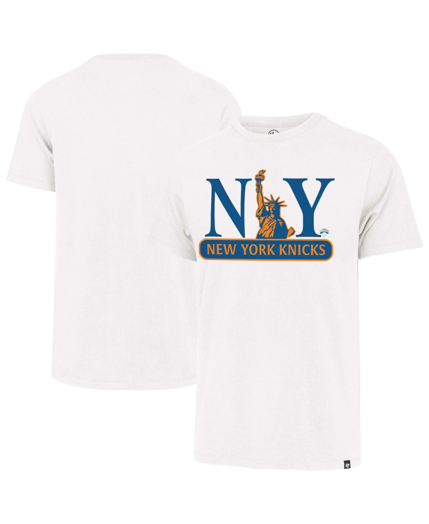 Men's '47 White New York Knicks Statue Of Liberty Franklin T-Shirt