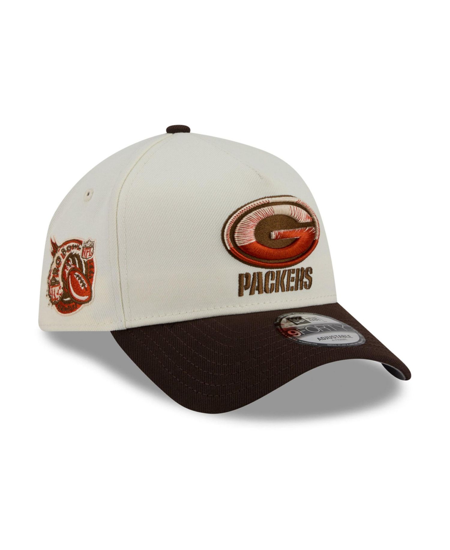 Men's Cream/Brown Green Bay Packers Pumpkin Spice A-Frame 9FORTY Adjustable Hat