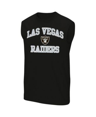 Men's Black Las Vegas Raiders Big & Tall Hart & Soul Muscle Tank Top