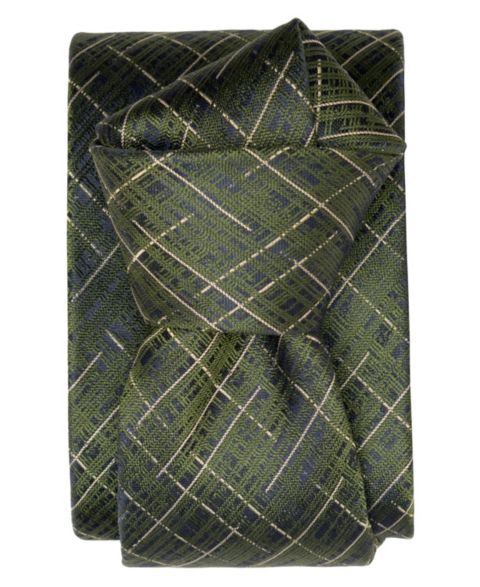 Мужские галстуки Elizabetta Morandi Extra Long Silk Jacquard Tie, цвет: Зелёный