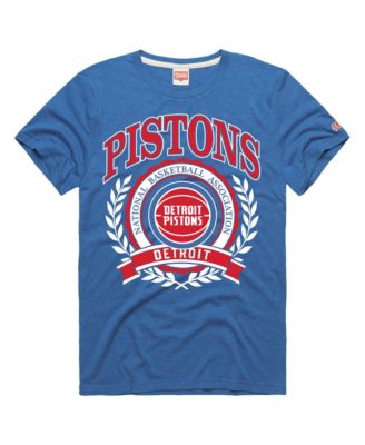 Men's and Women's Blue Detroit Pistons Crest Tri-Blend T-Shirt