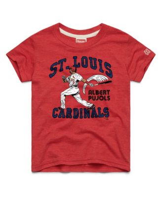 Big Boys and Girls Albert Pujols Red St. Louis Cardinals Cooperstown Collection Player Graphic Tri-Blend T-Shirt