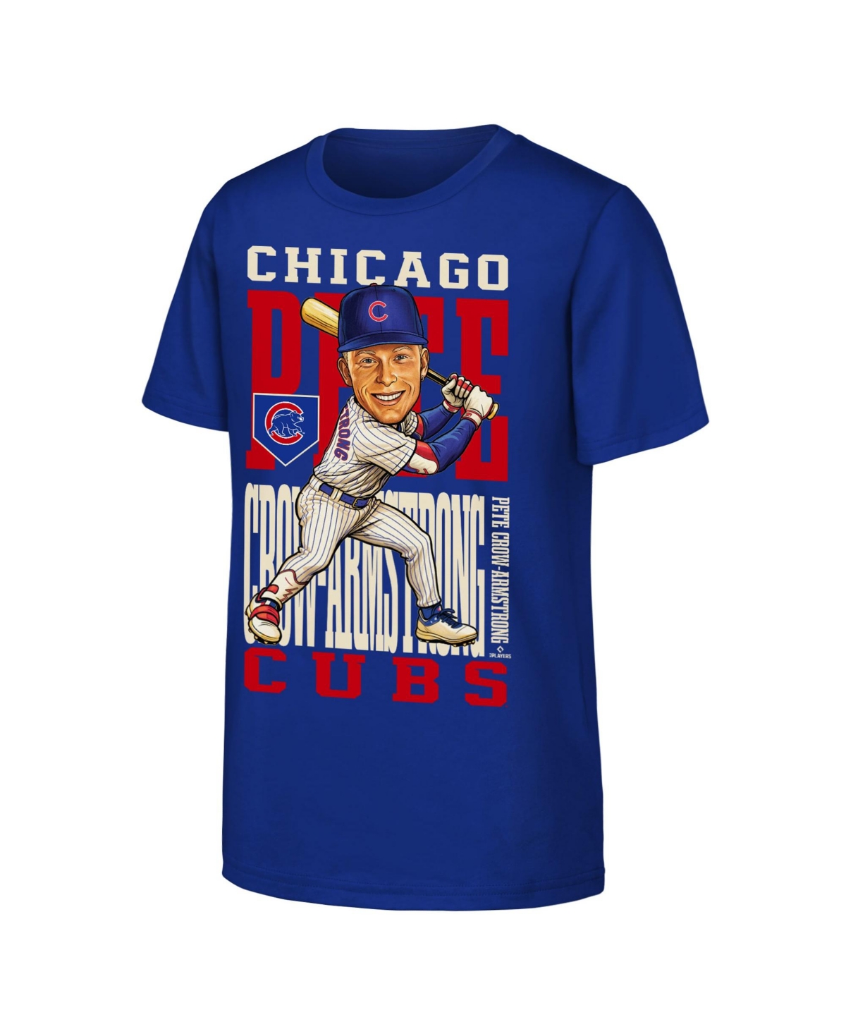 Big Boys and Girls Outerstuff Pete Crow-Armstrong Royal Chicago Cubs Caricature Clash T-Shirt - Royal