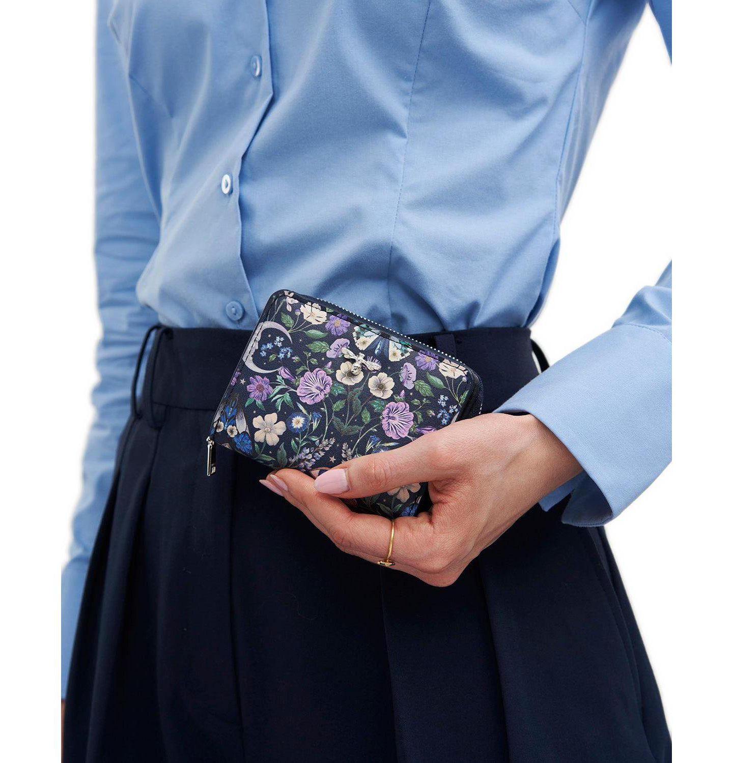 Женский кошелёк Fable England Selene Print Small Wallet, цвет: Тёмно-синий — фото 2