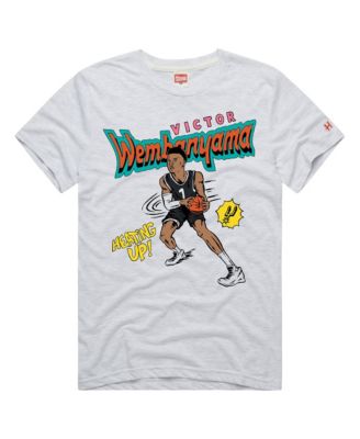 Men's and Women's Victor Wembanyama Ash San Antonio Spurs Comic Book Player T-Shirt