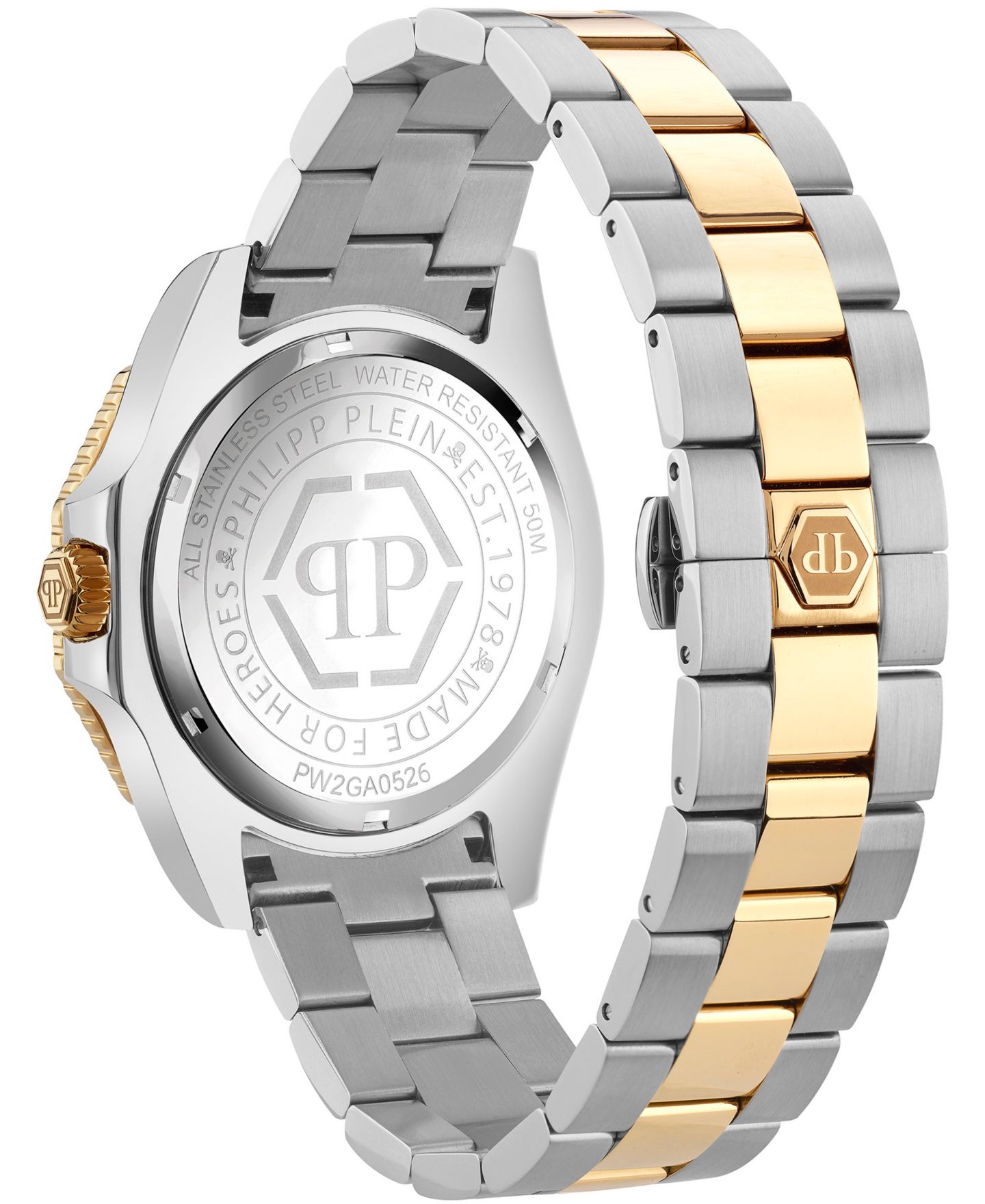 Мужские часы Philipp Plein Aquastorm Two-Tone Stainless Steel Bracelet Watch, 44mm — фото 2