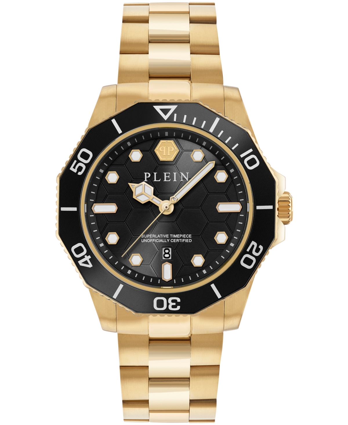 Philipp Plein Men's Aquastorm Ip Yellow Gold Stainless Steel Bracelet Watch, 44mm