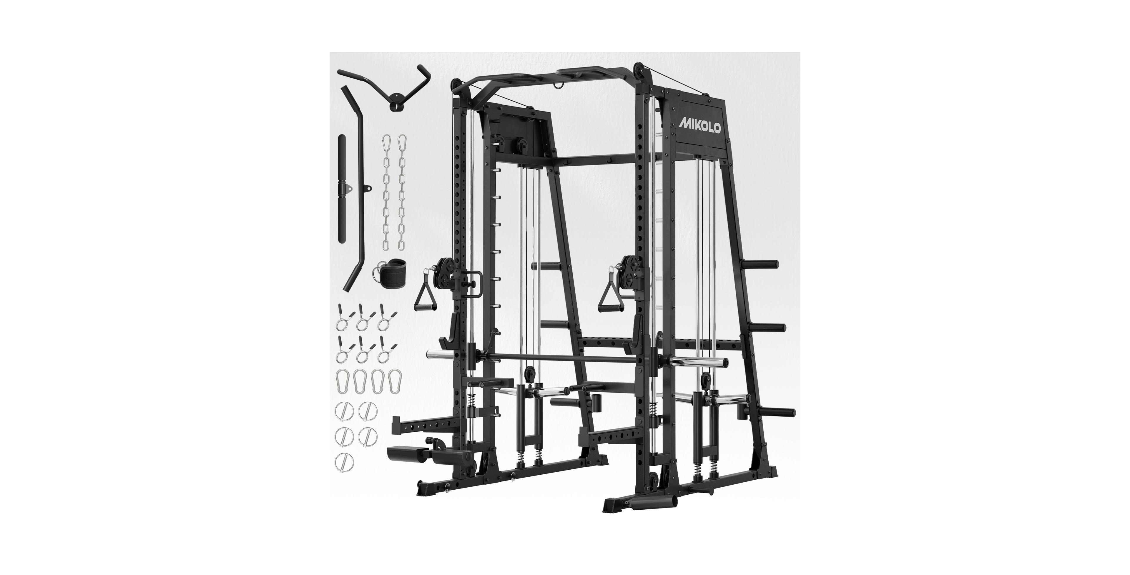 Mikolo Pilates Reformer - 86" Foldable Machine for Home Use, Includes Jump Board, Workout Equ