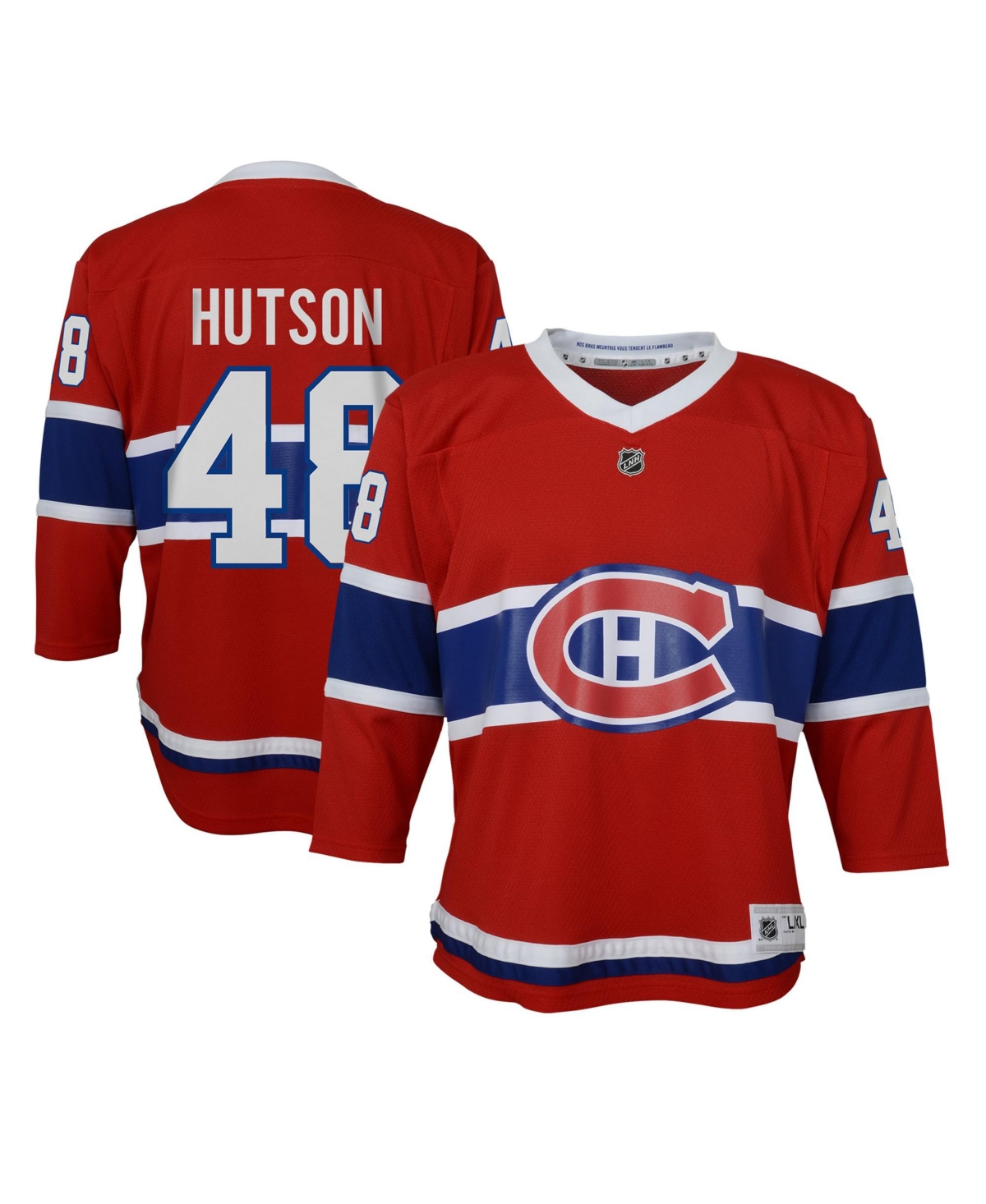 Outerstuff Big Boys' and Girls' Lane Hutson Red Montreal Canadiens Home Replica Jersey - Red