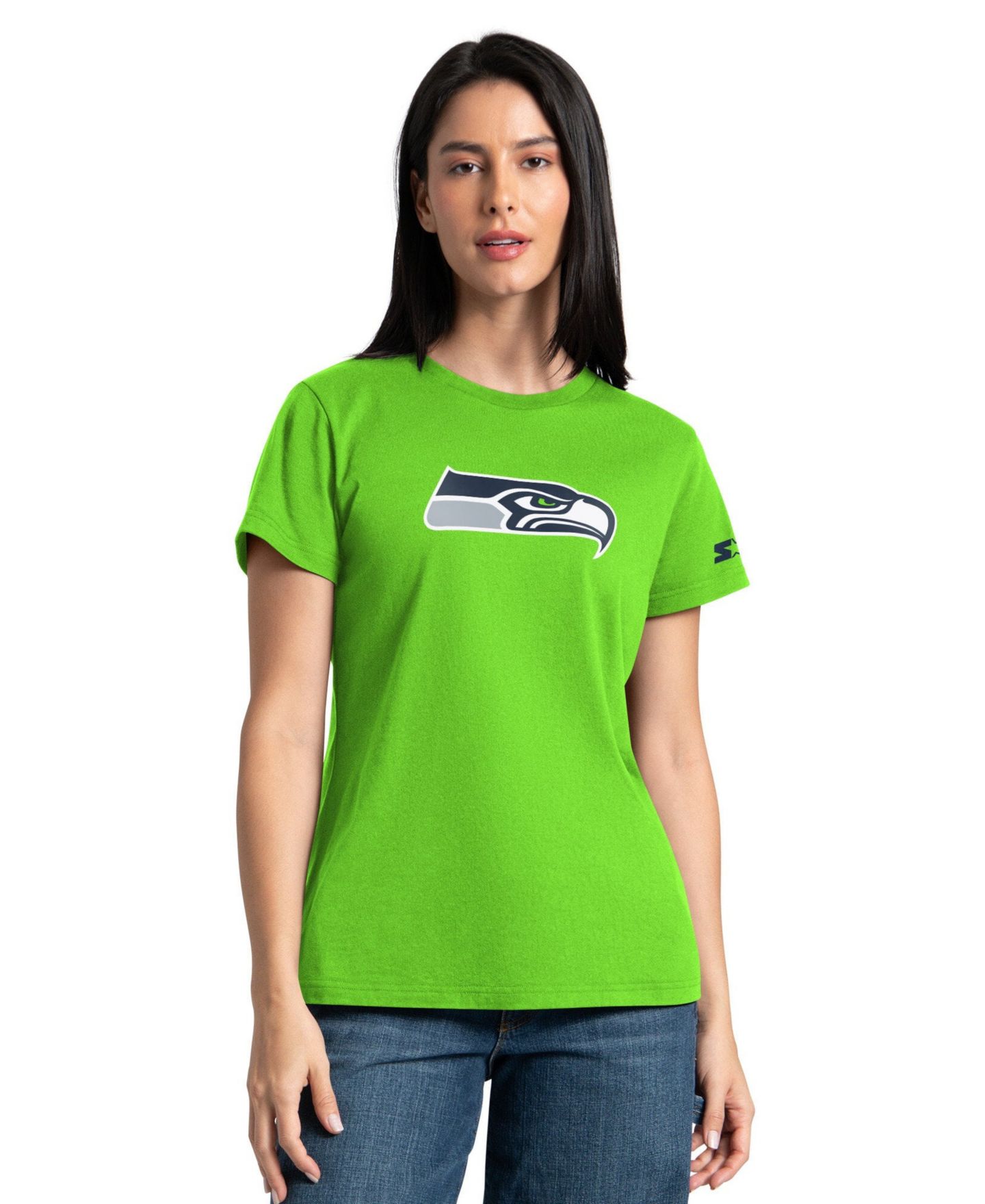 Женские худи Starter Neon Green/College Navy Seattle Seahawks & T-Shirt Combo Pack — фото 2
