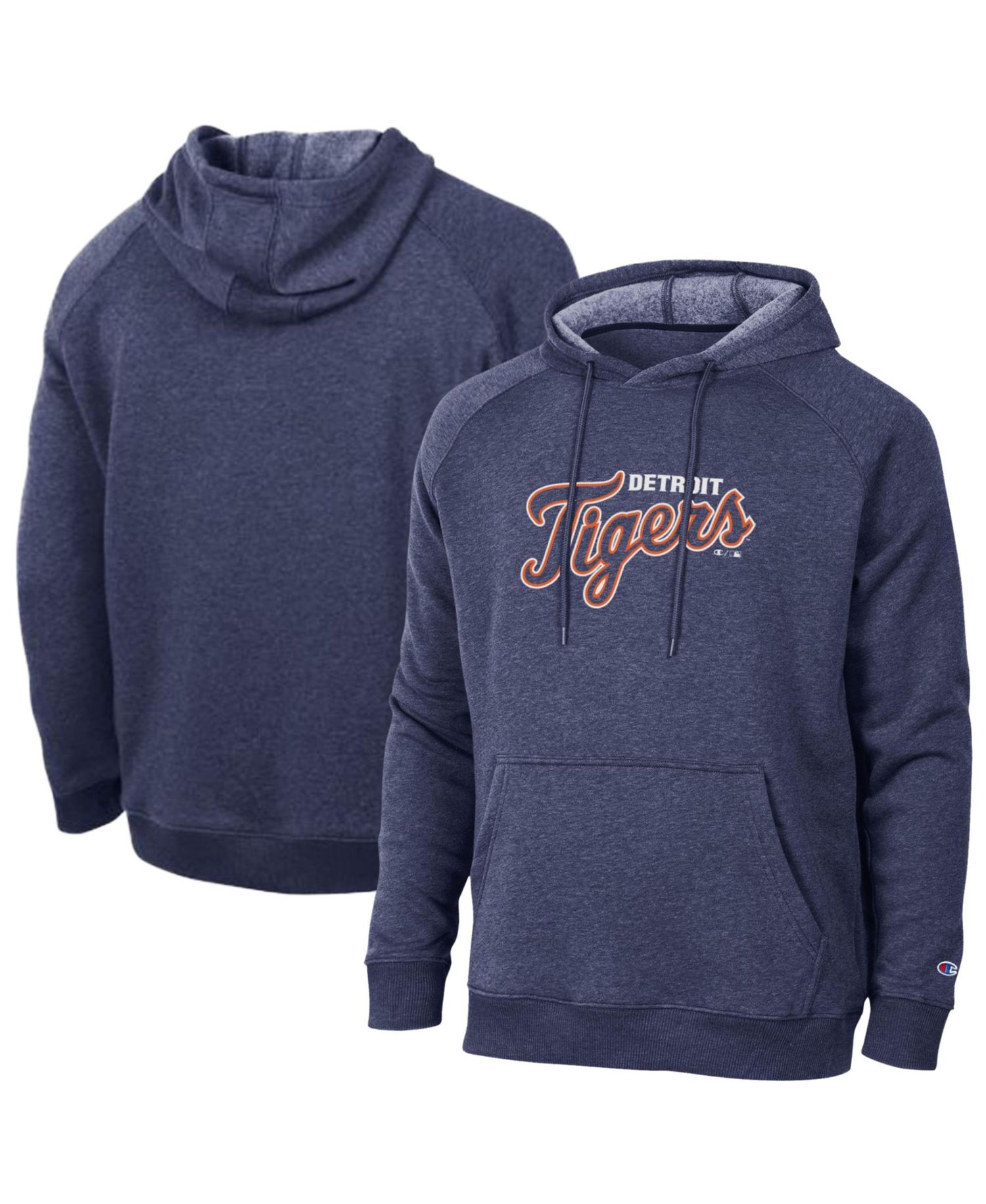 Men's Navy Detroit Tigers Triumph Tri-Blend Raglan Hoodie