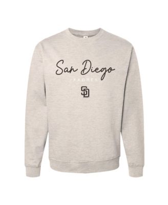 Women's Oatmeal San Diego Padres Pigment Dye Crewneck Sweatshirt