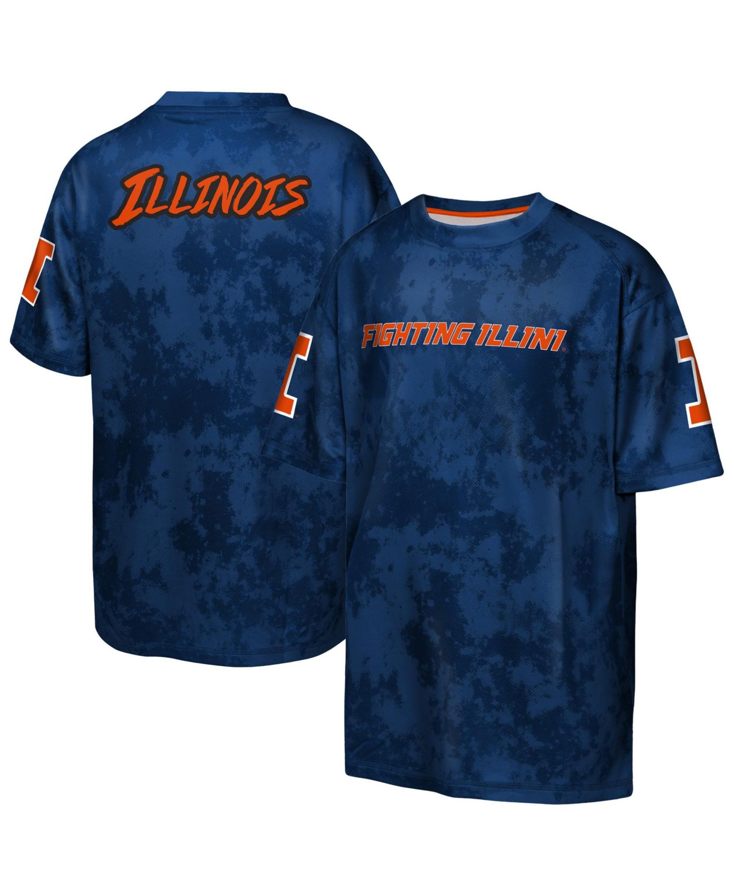 Big Boys and Girls Navy Illinois Fighting Illini Off-Side Sublimated T-Shirt