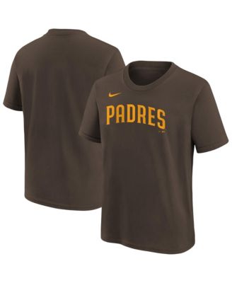 Big Boys and Girls Brown San Diego Padres Wordmark T-Shirt