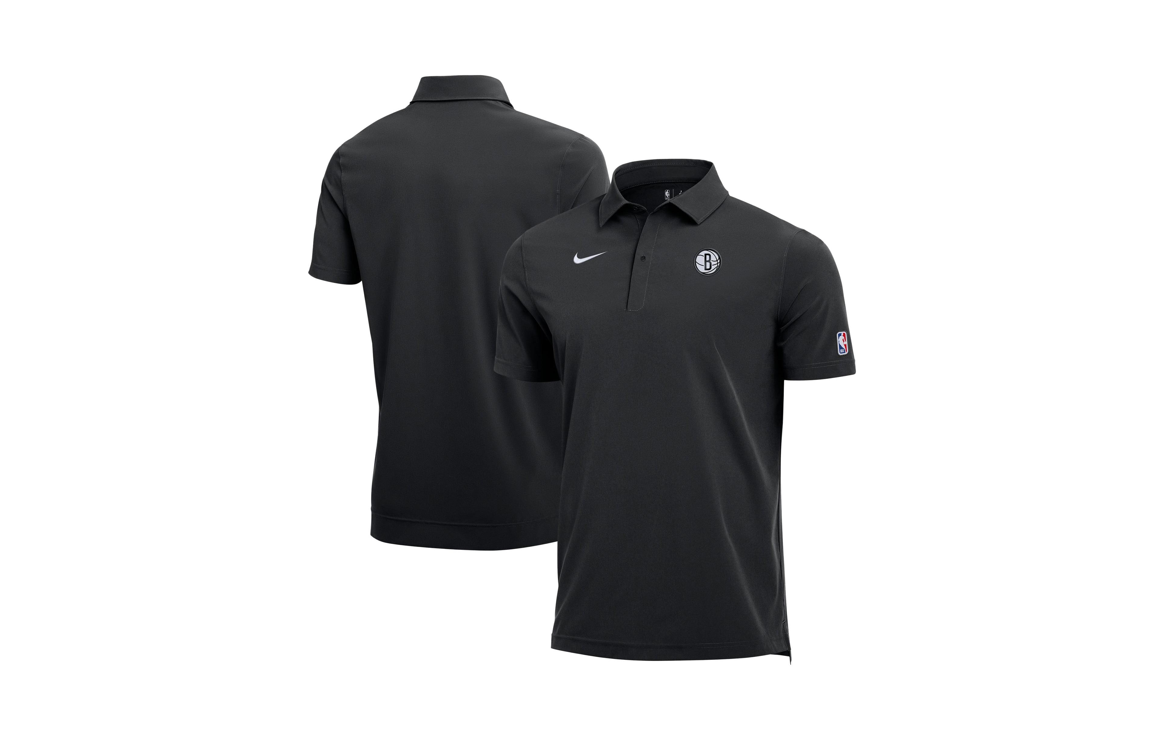 Nike Men's Black Brooklyn Nets 2025/26 Authentic Dri-fit Coaches Polo Shirt