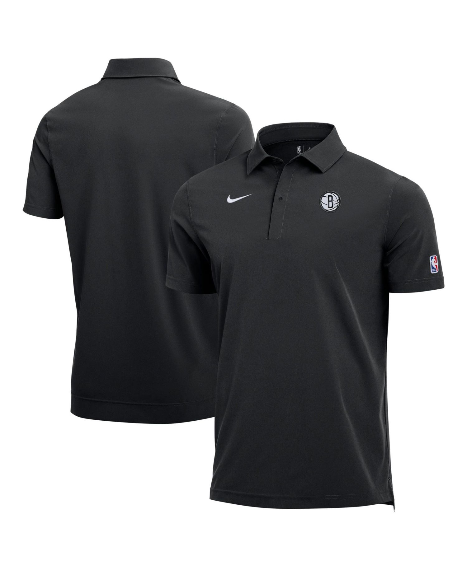 Men's Black Brooklyn Nets 2025/26 Authentic Dri-FIT Coaches Polo