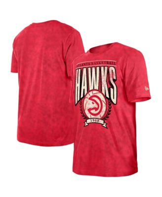 Men's Red Atlanta Hawks Throwback Vintage Boxy Mineral Wash T-Shirt
