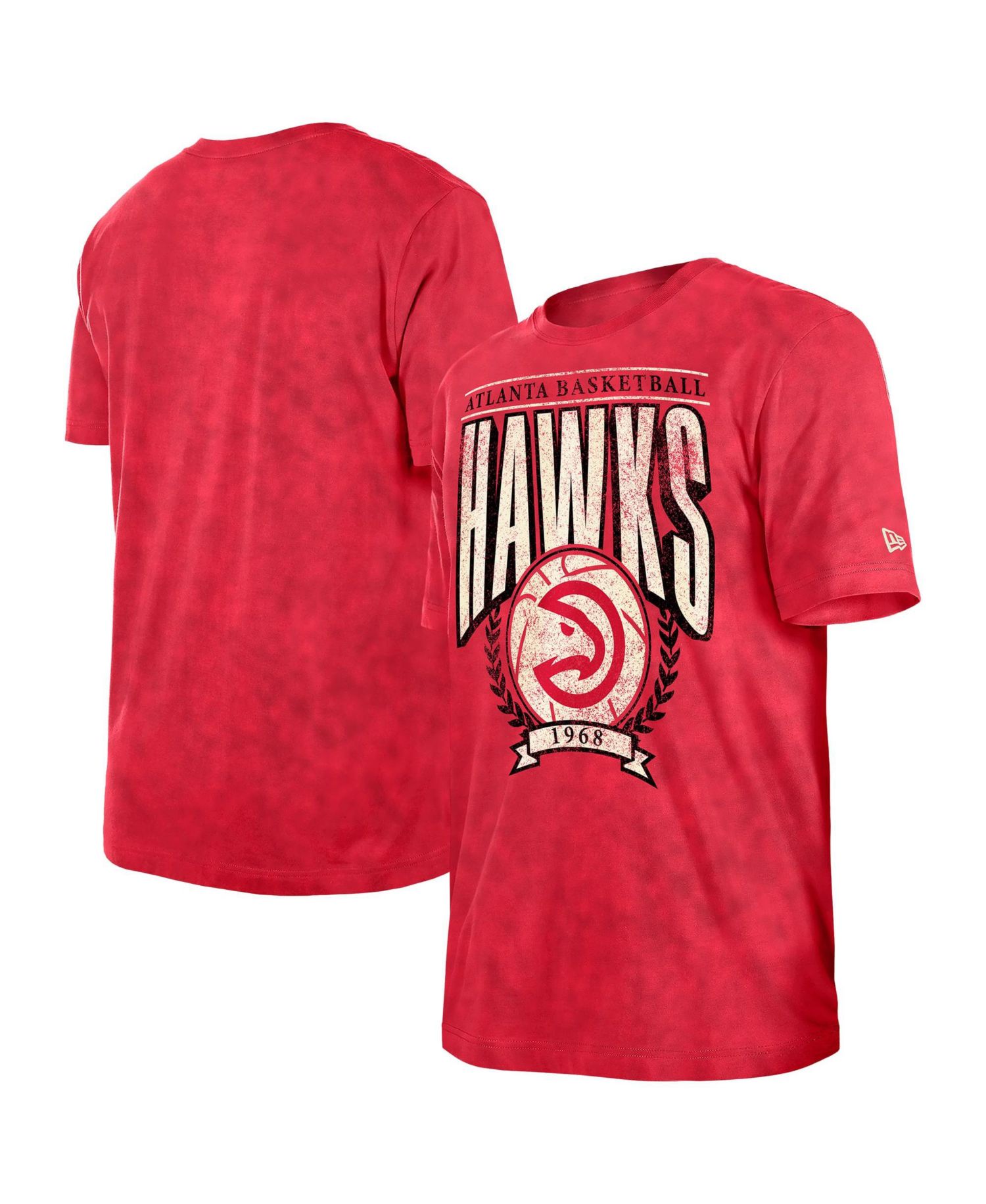 Men's Red Atlanta Hawks Throwback Vintage Boxy Mineral Wash T-Shirt