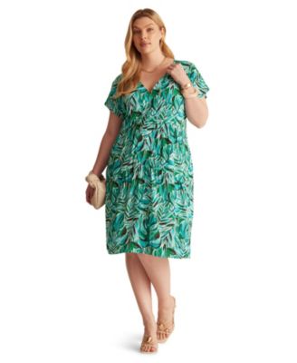 Women's Antibes Resort V-Neck Print Shift Mini Dress