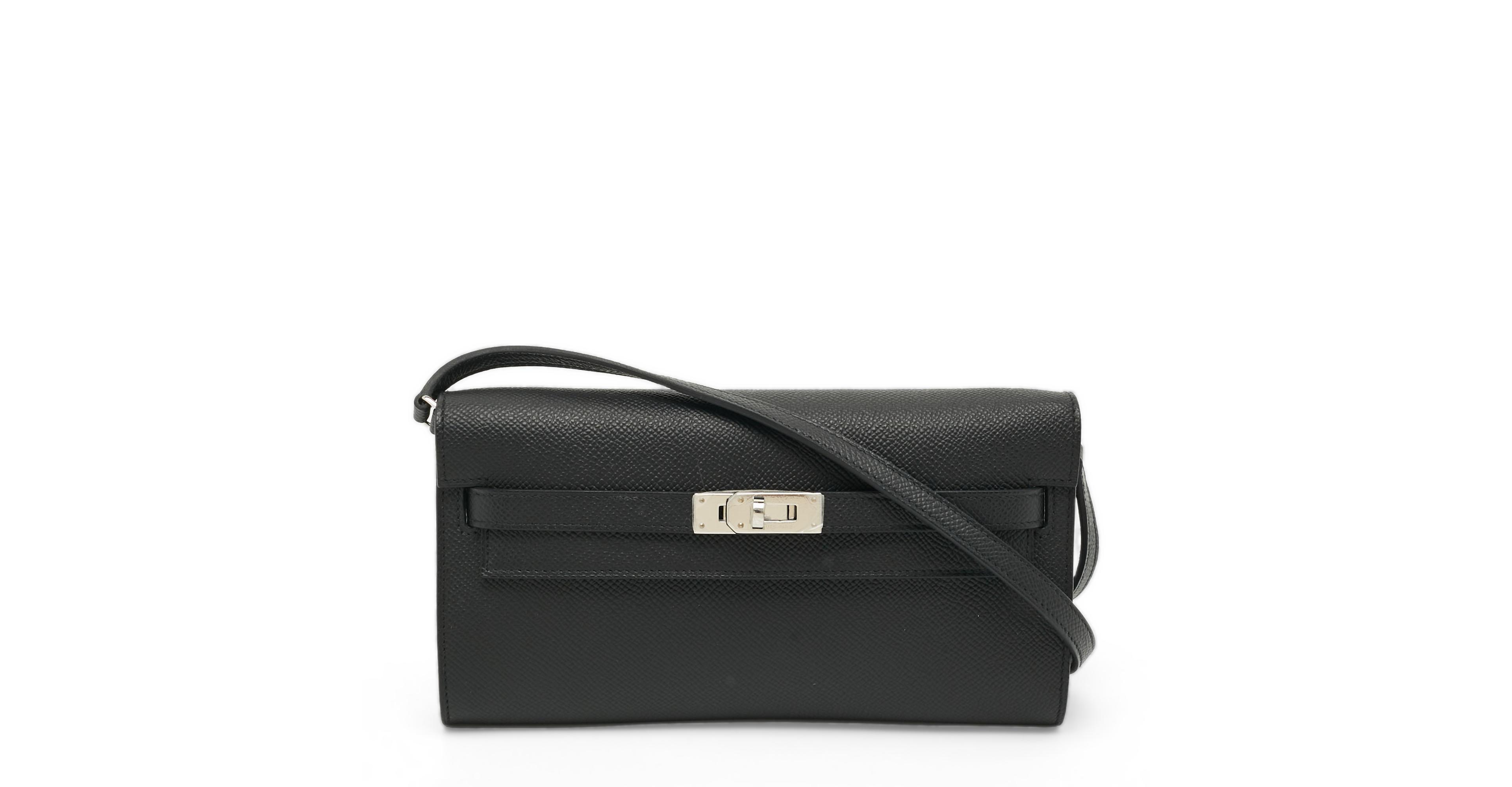 Pre-Owned HERMES Kelly Turn-Lock Epsom Leather Crossbody Wallet