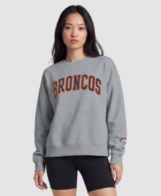 Denver Broncos Women's Contrast Lined Sweatshirt - Heather Gray
