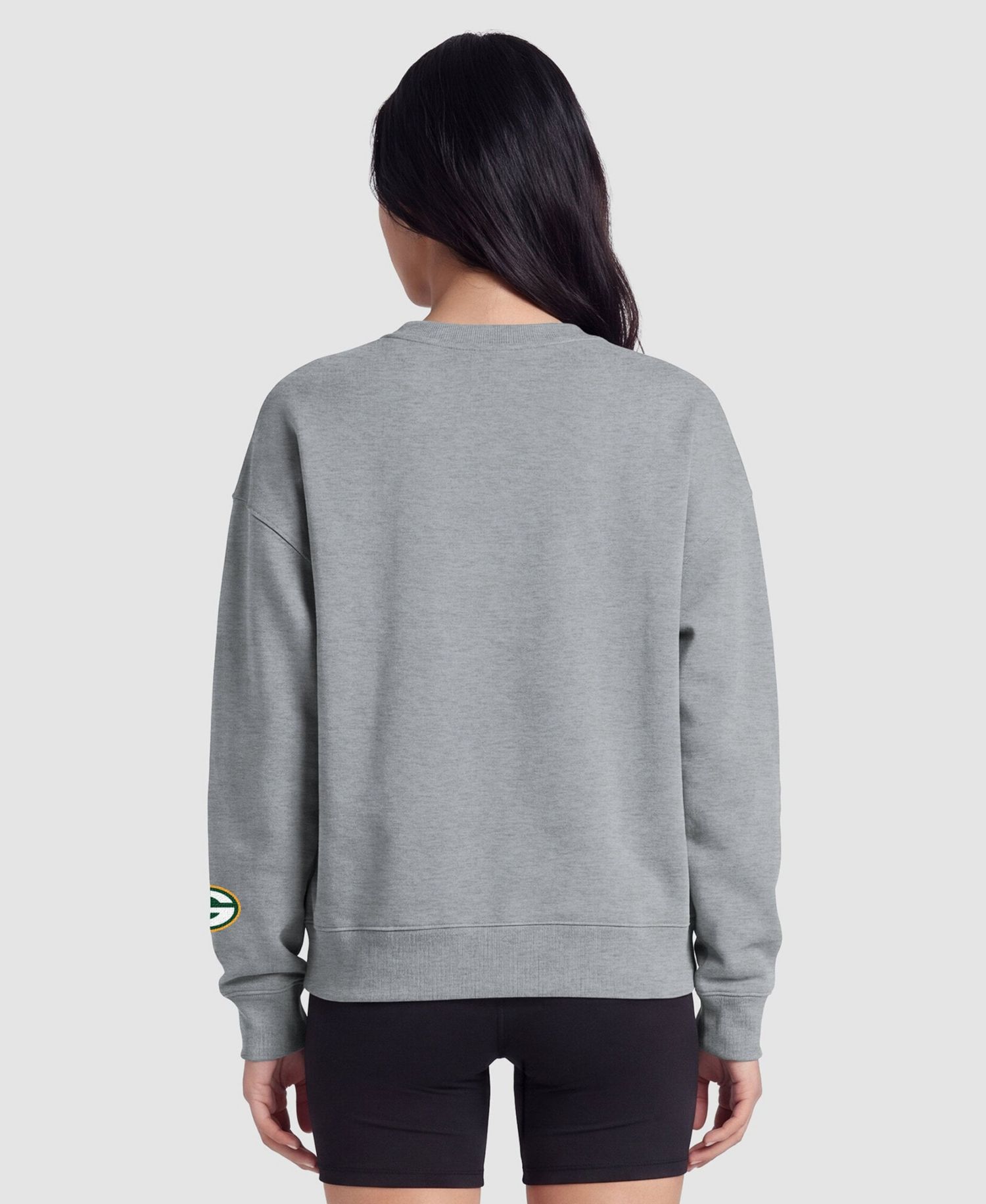 Green Bay Packers Women's Contrast Lined Sweatshirt - Heather Gray